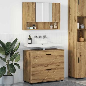 ARDEBO.de - Badezimmermöbel-Set 2 Stk. Artisan-Eiche 76,5 x 35 x 64 cm