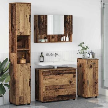 ARDEBO.de - Badezimmermöbel-Set 4 stk. Altholz 35 x 30 x 192 cm