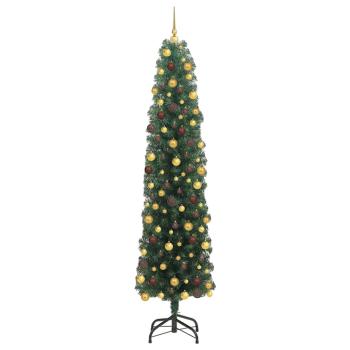 Künstlicher Weihnachtsbaum mit 300 LEDs mit Ständer Grün 180 cm