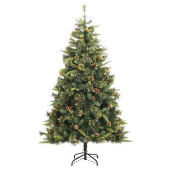 Künstlicher klappbarer Weihnachtsbaum mit Tannenzapfen 210 cm