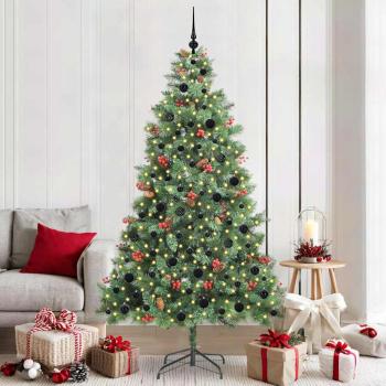 ARDEBO.de - Künstlicher Weihnachtsbaum Grün 210 cm PVC und Metall