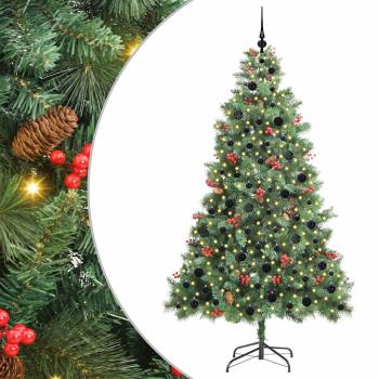 Künstlicher Weihnachtsbaum Grün 210 cm PVC und Metall