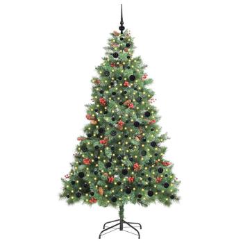 Künstlicher Weihnachtsbaum Grün 210 cm PVC und Metall