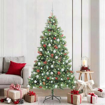 ARDEBO.de - Künstlicher Weihnachtsbaum Grün 210 cm PVC und Metall