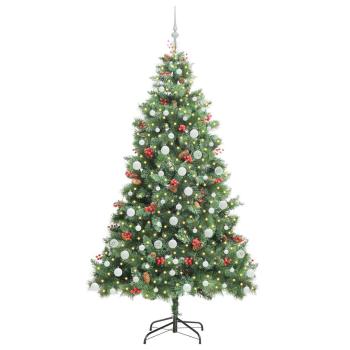 Künstlicher Weihnachtsbaum Grün 210 cm PVC und Metall