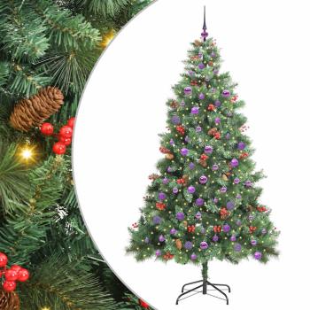 Künstlicher Weihnachtsbaum Grün 210 cm PVC und Metall