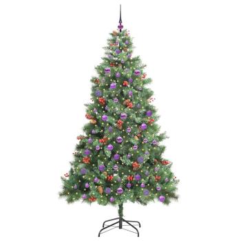 Künstlicher Weihnachtsbaum Grün 210 cm PVC und Metall