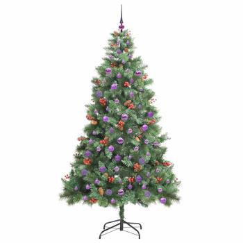 Künstlicher Weihnachtsbaum Grün 210 cm PVC und Metall