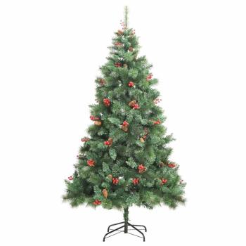 Künstlicher Weihnachtsbaum Grün 210 cm PVC und Metall