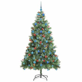 Künstlicher Weihnachtsbaum Grün 210 cm PVC und Metall