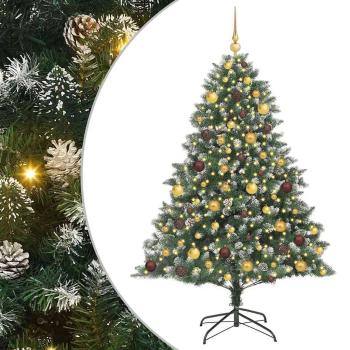 Künstlicher Weihnachtsbaum mit 300 LEDs mit Ständer Grün 180 cm