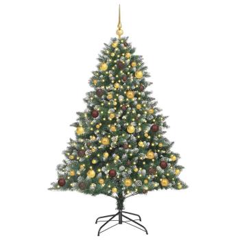 Künstlicher Weihnachtsbaum mit 300 LEDs mit Ständer Grün 180 cm