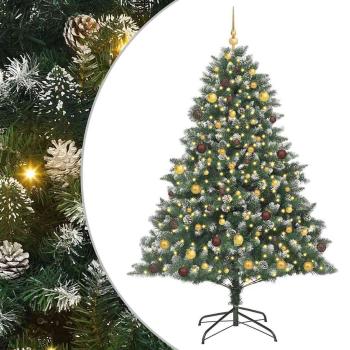 Künstlicher Weihnachtsbaum mit 300 LEDs mit Ständer Grün 210 cm