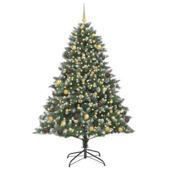 Künstlicher Weihnachtsbaum mit 300 LEDs mit Ständer Grün 210 cm