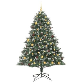 Künstlicher Weihnachtsbaum mit 300 LEDs mit Ständer Grün 210 cm