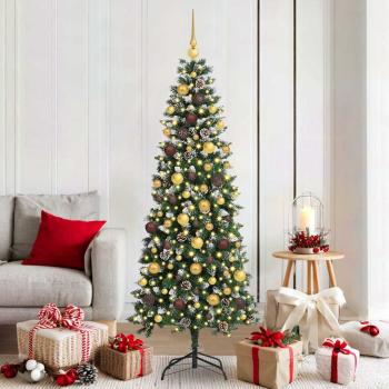 ARDEBO.de - Künstlicher Weihnachtsbaum mit 300 LEDs mit Ständer Grün 180 cm