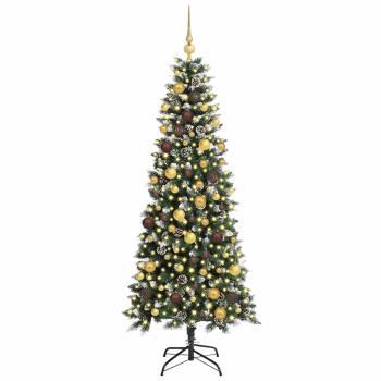 Künstlicher Weihnachtsbaum mit 300 LEDs mit Ständer Grün 180 cm
