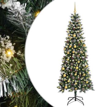 Künstlicher Weihnachtsbaum mit 300 LEDs mit Ständer Grün 210 cm