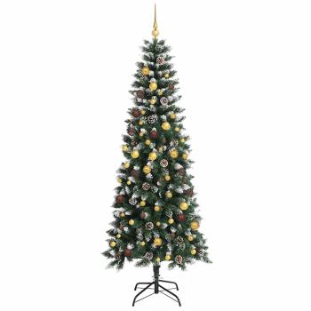 Künstlicher Weihnachtsbaum mit 300 LEDs mit Ständer Grün 240 cm
