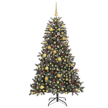 Künstlicher Weihnachtsbaum Grün 180 cm PVC, Plastik und Stahl