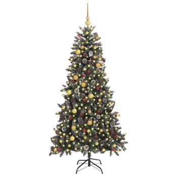 Künstlicher Weihnachtsbaum Grün 210 cm PVC, Plastik und Stahl
