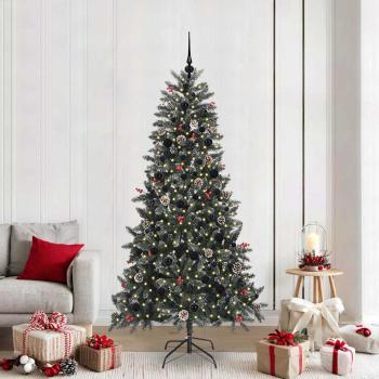 ARDEBO.de - Künstlicher Weihnachtsbaum Grün 210 cm PVC, Plastik und Stahl