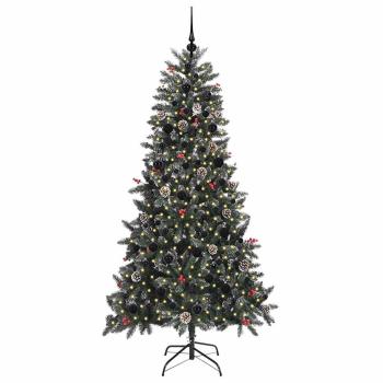 Künstlicher Weihnachtsbaum Grün 210 cm PVC, Plastik und Stahl