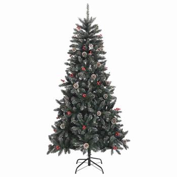 Künstlicher Weihnachtsbaum Grün 210 cm PVC, Plastik und Stahl