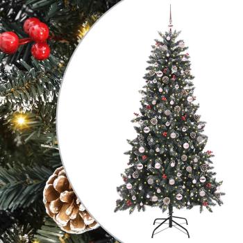 Künstlicher Weihnachtsbaum Grün 210 cm PVC, Plastik und Stahl