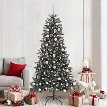 ARDEBO.de - Künstlicher Weihnachtsbaum Grün 210 cm PVC, Plastik und Stahl