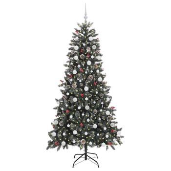 Künstlicher Weihnachtsbaum Grün 210 cm PVC, Plastik und Stahl