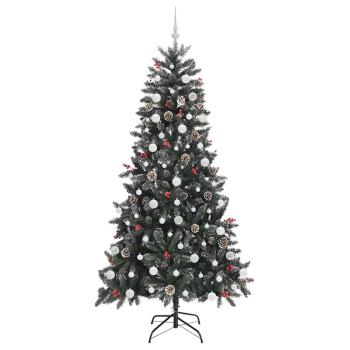 Künstlicher Weihnachtsbaum Grün 210 cm PVC, Plastik und Stahl