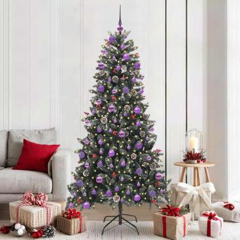 ARDEBO.de - Künstlicher Weihnachtsbaum Grün 210 cm PVC, Plastik und Stahl
