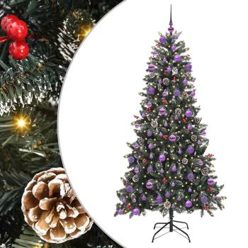 Künstlicher Weihnachtsbaum Grün 210 cm PVC, Plastik und Stahl