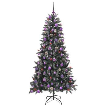 Künstlicher Weihnachtsbaum Grün 210 cm PVC, Plastik und Stahl