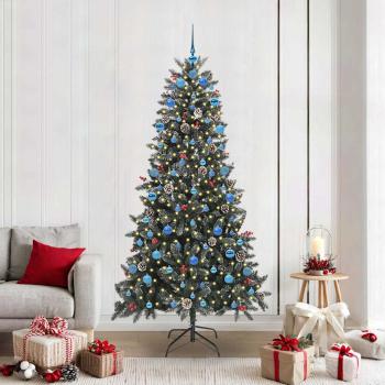 ARDEBO.de - Künstlicher Weihnachtsbaum Grün 210 cm PVC, Plastik und Stahl