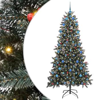 Künstlicher Weihnachtsbaum Grün 210 cm PVC, Plastik und Stahl
