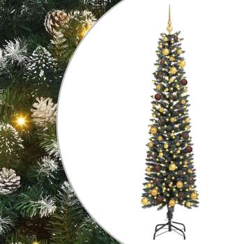 Künstlicher Weihnachtsbaum mit 300 LEDs mit Ständer Grün 210 cm