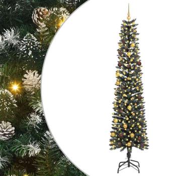 Künstlicher Weihnachtsbaum mit 300 LEDs mit Ständer Grün 240 cm