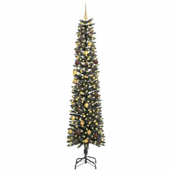 Künstlicher Weihnachtsbaum mit 300 LEDs mit Ständer Grün 240 cm