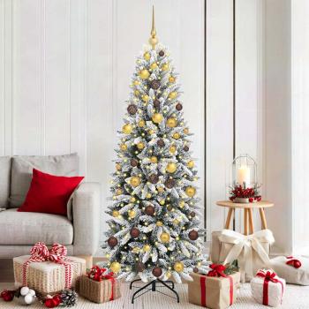 ARDEBO.de - Künstlicher Weihnachtsbaum Weiß 180 cm