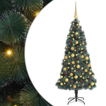 ARDEBO.de - Künstlicher vorbeleuchteter Weihnachtsbaum mit Kugel-Set 240 cm