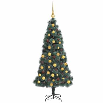 Künstlicher vorbeleuchteter Weihnachtsbaum mit Kugel-Set 240 cm