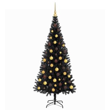 Weihnachtsbaum Schwarz 180 cm PVC