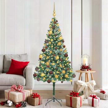 ARDEBO.de - Künstlicher Weihnachtsbaum Grün 180 cm PVC und Stahl