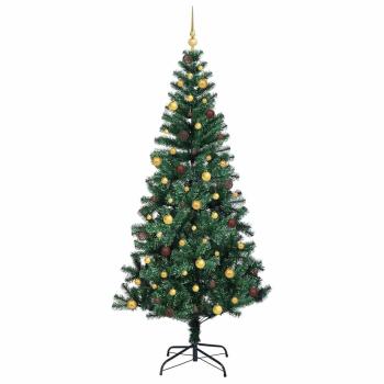 Künstlicher vorbeleuchteter Weihnachtsbaum Grün 240 cm