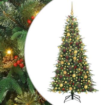 Künstlicher klappbarer Weihnachtsbaum Grün 180 cm PE und PVC