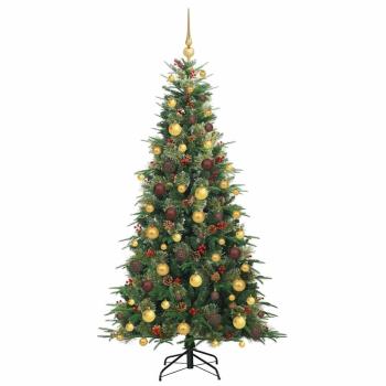 Künstlicher klappbarer Weihnachtsbaum Grün 180 cm PE und PVC