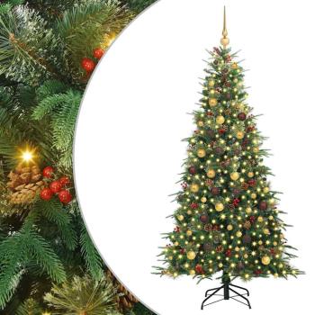 Künstlicher klappbarer Weihnachtsbaum Grün 210 cm PE und PVC