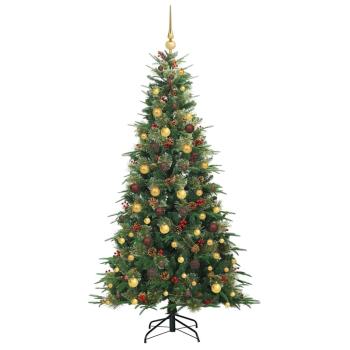 Künstlicher klappbarer Weihnachtsbaum Grün 210 cm PE und PVC
